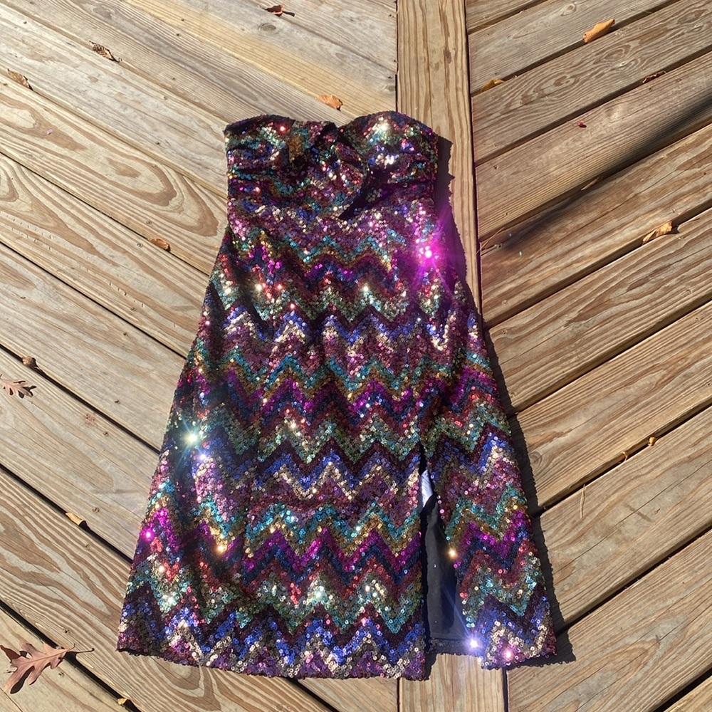 Romaine Sequin Sezane Dress - Picture 4 of 9